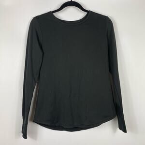 ClimateRight by Cuddl Duds Women's Plush Warmth Long Sleeve Thermal Top Black M